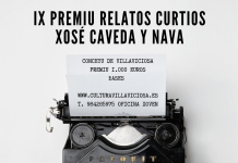 Últimes selmanes de plazu pa presentase al IX Premiu de Relatos Curtios Xosé Caveda y Nava Cartelu IX Premiu Relatos Curtios Xosé Caveda y Nava