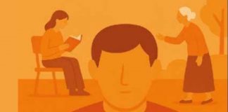 L’AEA organiza les XXV Xornaes Lliteraries: la función social de la lliteratura Cartel: home y muyer lleendo, vieya caminando y árbole de fondu. Llogotipu y testu: Asociacion de Escritores de Asturias (en castellán)