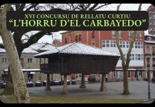 Vuelve’l Concursu de Rellatu Curtiu «L’Horru d’El Carbayedo» Foto de l'horru d'El Carbayedo, títulu: XVI Concursu de Rellatu Curtiu L'Horru d'El Carbayedo