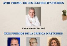 L’AEA entrega los Premios de la Crítica y de les Lletres d’Asturies Cartel premiaos